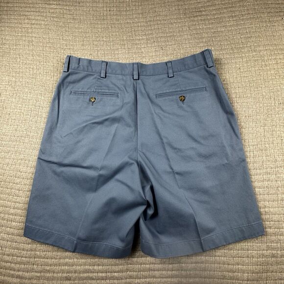 NWT LL Bean Double L Short Men 34 Blue Chino 8" Flat Front Golf Outdoor - Picture 5 of 8
